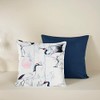 2 x Decorative Printed 100% Cotton Satin Cushion Covers