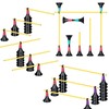 Basketball Training Cones and Agility Poles Set, 8pcs Cones with