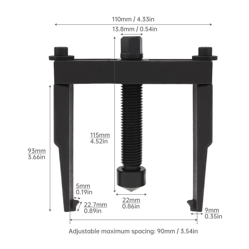 ChgImposs 2 Jaw Bearing Puller, Two Jaws Bearing Puller/Remover, Adjustable
