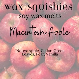 Wax Squishies - 7.5 oz Variety of Scents! Squeeze Wax, Squeezable Wax Melts home fragrance amazing scents:_Macintosh Apple