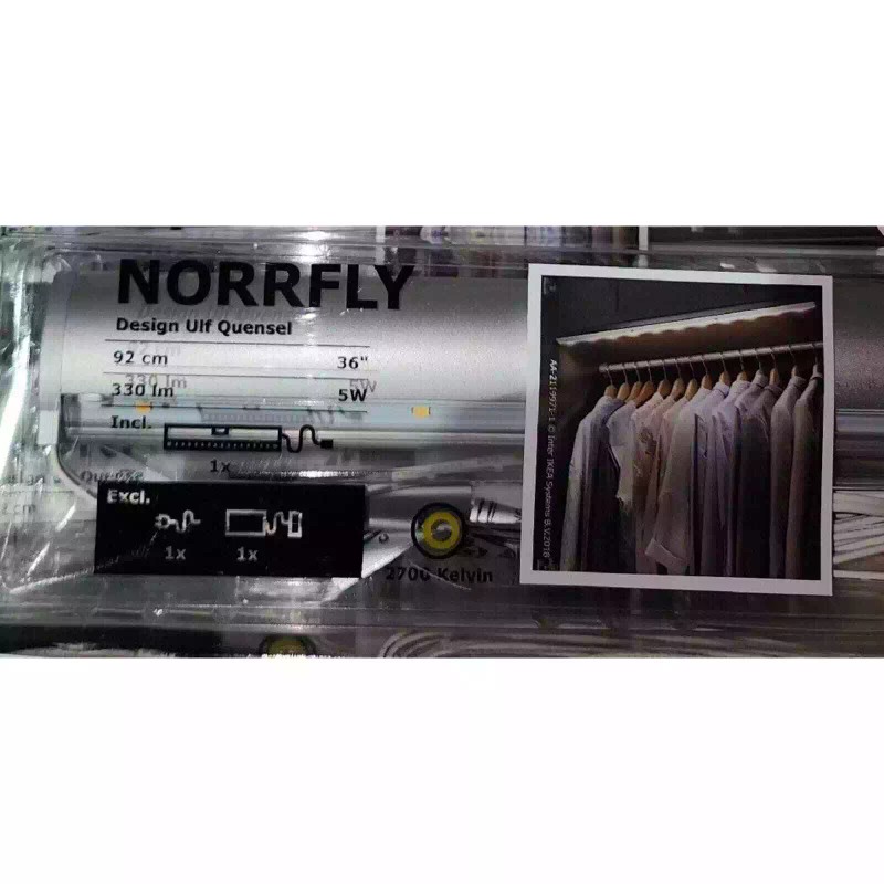 Ikea Set Of 2 NORRFLY LED Light Strip 36", 330