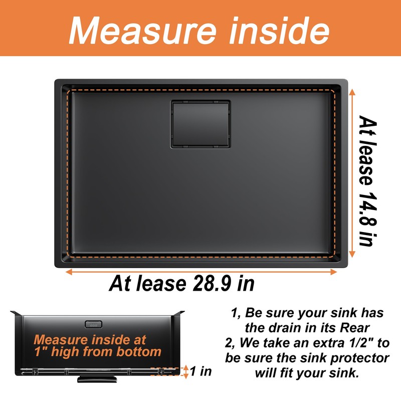 Stainless Steel Sink Rack 28.4" X 14.3",Sink Protector for Kitchen