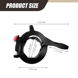 Shakas Motorcycle Cruise Control Assist, Throttle Lock Cruise Control Throttle Clip, Handlebar Attachment Retrofit Accessory, Suitable for Most Motorcycle Scooters (Black)