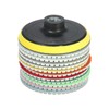 11pcs 4-inch Diamond Wet Polishing Pads Grinding Disc + 1pc
