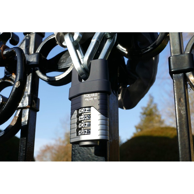 Squire, Henry Vulcan 4 Wheel Closed Shackle Combination Padlock, 50