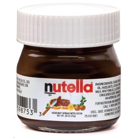 Nutella Hazelnut Spread with Cocoa Glass Jar.88 Ounce - 64 per case.