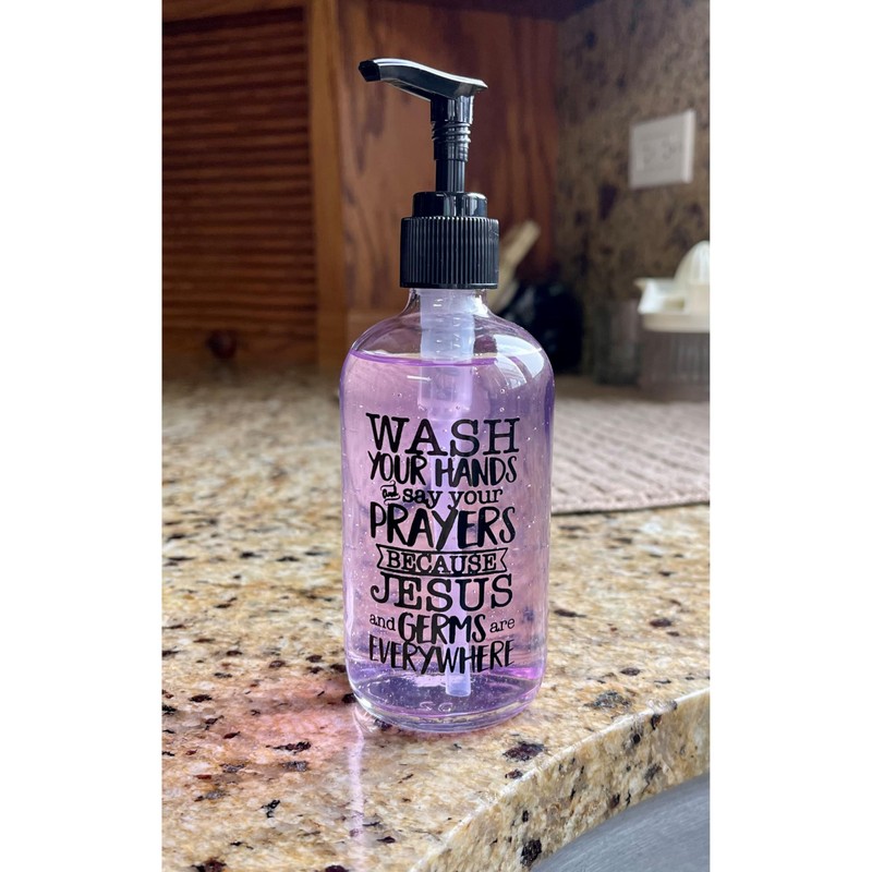 DEXSA Glass Soap Dispenser 8oz - Wash Your Hands and