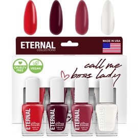 Eternal Colección - Juego de 4 piezas: esmalte de uñas de larga duración, secado rápido, brillo espejo, acabado endurecedor, brillante y brillante, 0.46 onzas líquidas cada una (Call Me)