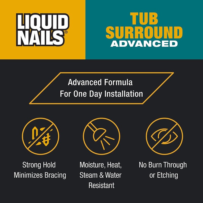 Liquid Nails Tub Surround Interior/Exterior Advanced Construction Adhesive, 10oz