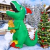 GOOSH 6.5 FT Christmas Inflatables Dinosaur Outdoor Decorations Blow Up