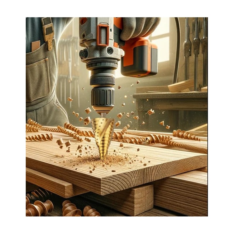 Spiral groove step drill, HSS cone drill for stainless steel,