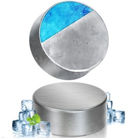 Powerful Cooling Agent, Amazing Cooling Power, Circular S Size, Diameter 6.3 cm, Set of 2 [Fast Freezing & Long-lasting Cooling] Stainless Steel Ice Cooling Agent, Compact, Long-lasting, Reusable