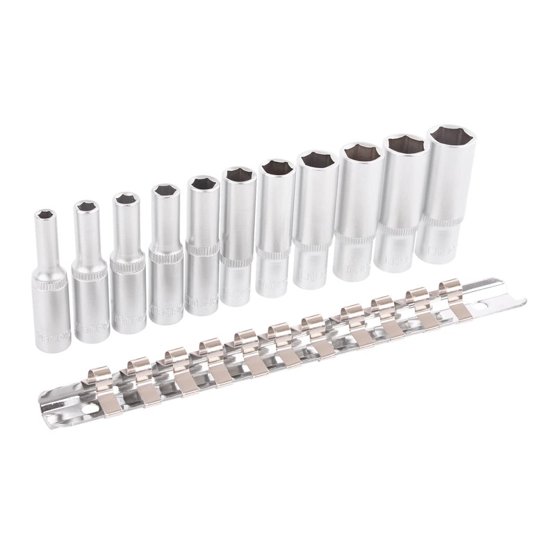 TECPO Socket Spanner Set 1/4 Inch SW 4-13 mm +