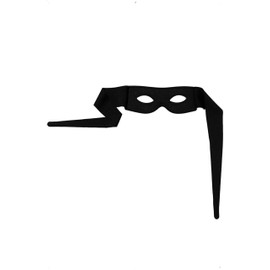 Smiffys Bandit Eyemask and Tie Scarf, Black , Eyemasks Fancy Dress, Adult Dress Up Eye masks