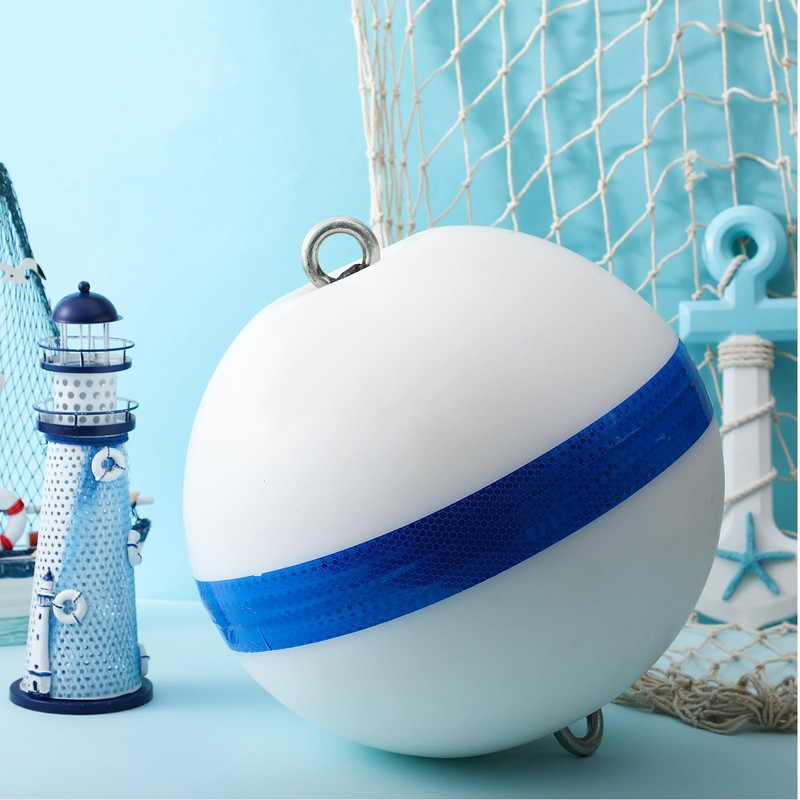 Tellegloww Moor Mooring Buoy for Boat White 12 Ball with