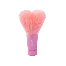 熊野 Handmade Brush for Makeup Brush Cosmetics Hall Heart Shaped Face Wash Brush Size Total length 80 mm, Pink/Pink Pink/PINK Spearhead, Stem