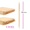 LALILL Wooden Sticks, Pack of 100, Cuticle Pusher, Wooden Orange