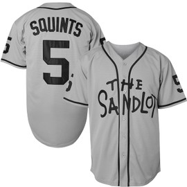 Phoneutrix Benny 'The Jet' Rodriguez 30 The Sandlot Legends #23 Bel Air Short Sleeve 3D Print Fashion Baseball Jersey (5 Grey, X-Large)