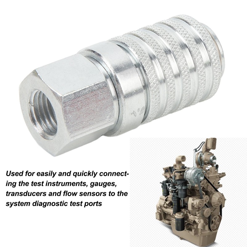 PD242 Series Test Port Steel 1/4in 18NPTF Thread Impact Resistance