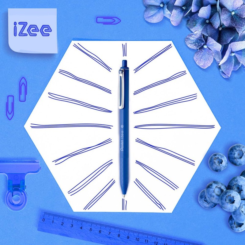 Pentel BXSE1002-C2 Pack of 12 Refills for Izee Retractable Ballpoint
