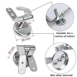 Toilet Seat Fittings Toilet Seat Replacement Hinges | Toilet Seat Hinges | Universal Fit Toilet Seat Fixing Kit | for Bathroom