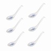 6Pcs Soup Spoon Ramen Noodle Soup Ladle White Pattern Soup