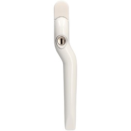 The Venetian Slimline Espag Window Handle in White - Low Profile Design so can be Used Behind Window Blinds (Right Hand)