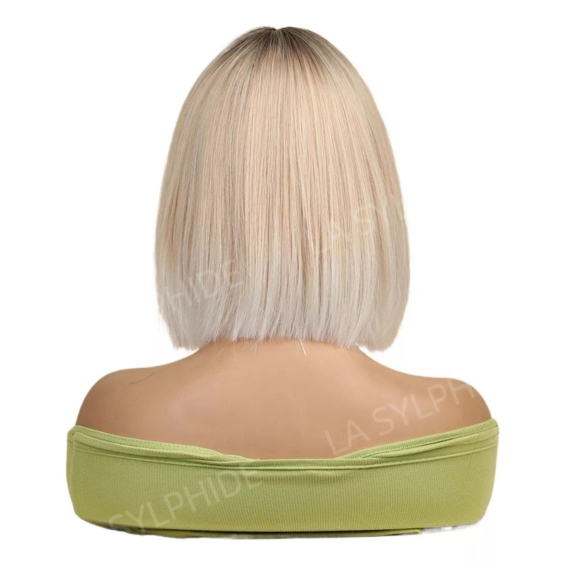 Jorla Peluca Corta De Encaje Frontal Bobo For Mujer, Rubio