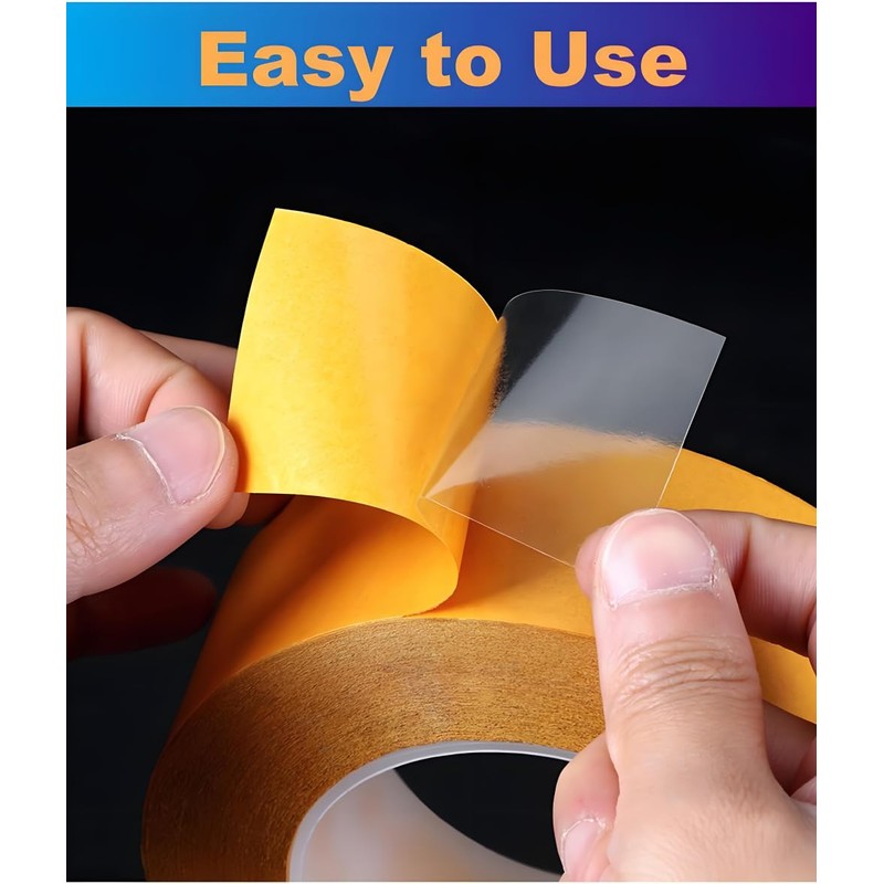 Super Thin Double Sided Adhesive Tape 1Inch x 66Feet Transparent
