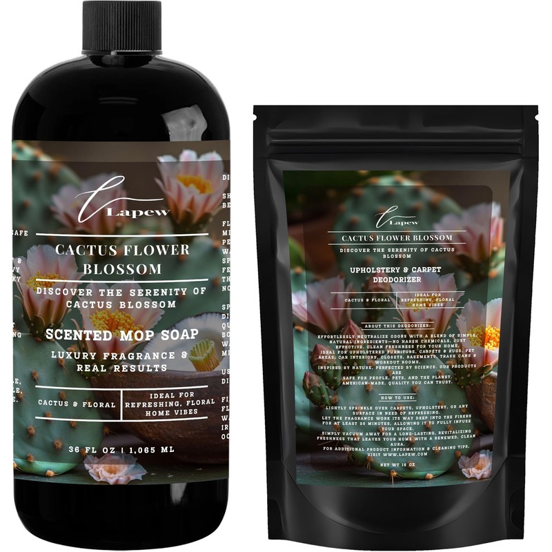 LaPew Cactus Flower Blossom Bundle – Carpet Deodorizer Powder &