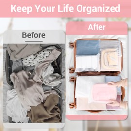 Svaldo Zip Bags for Clothes, 40Pcs 25 * 35cm Maternity Bags for Hospital for Mum and Baby, Clothes Storage Bags with Zips, Frosted Clear Zip Bags for Cosmetics, Documents, Toys (With Vent Holes)