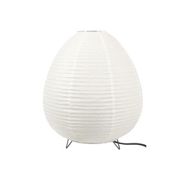 Henjjras 11.4inch Egg-shaped Table Lamp,Chinese Paper Lantern, Bedside Paper Lamp,Festival Decoration Lamp (White)