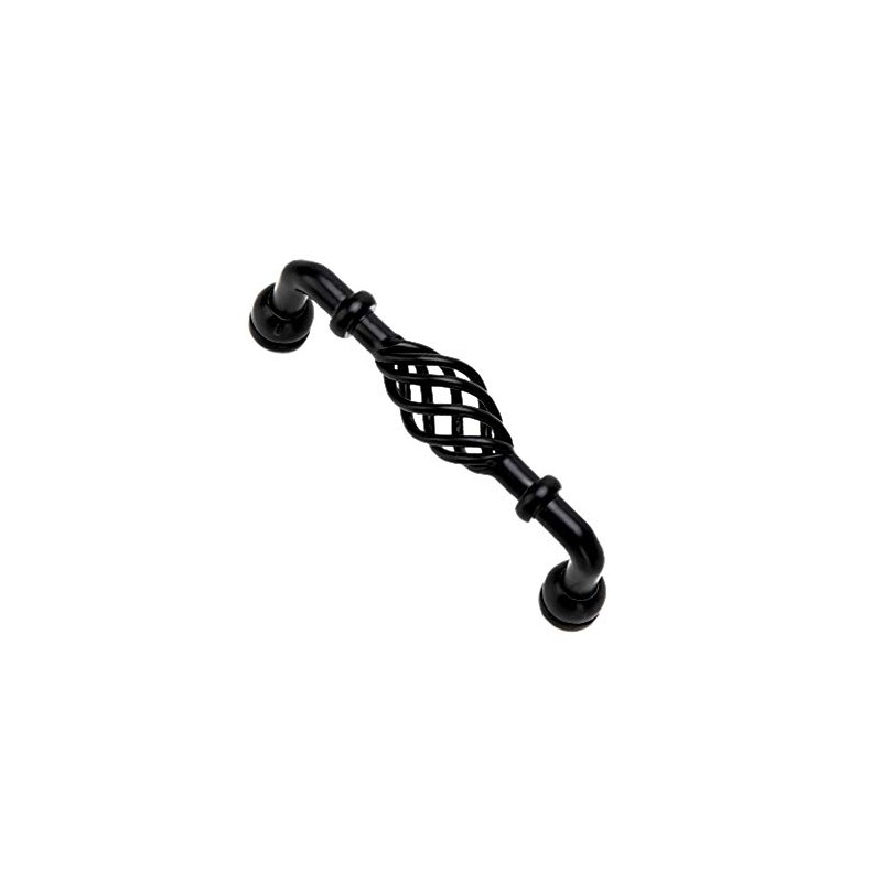WISHTISY 6 Pack Black Birdcage Cabinet Hardware Handle Pull