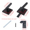 Crapyt Crapyt Black Double-Sided Aluminum Swinging Bolt Door Latch, Heavy