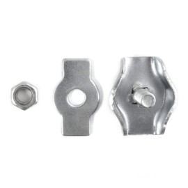 10 pcs galvanised Steel simplex Wire Rope Clip 5mm