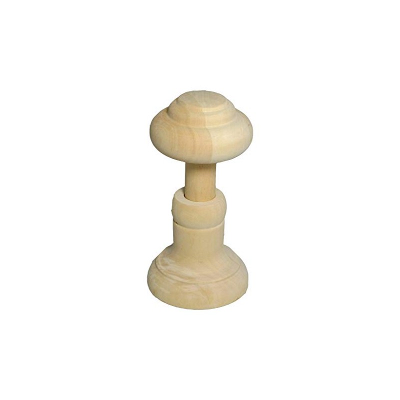 Pair of Wooden Curtain Stem Holdbacks Untre Wood Effect