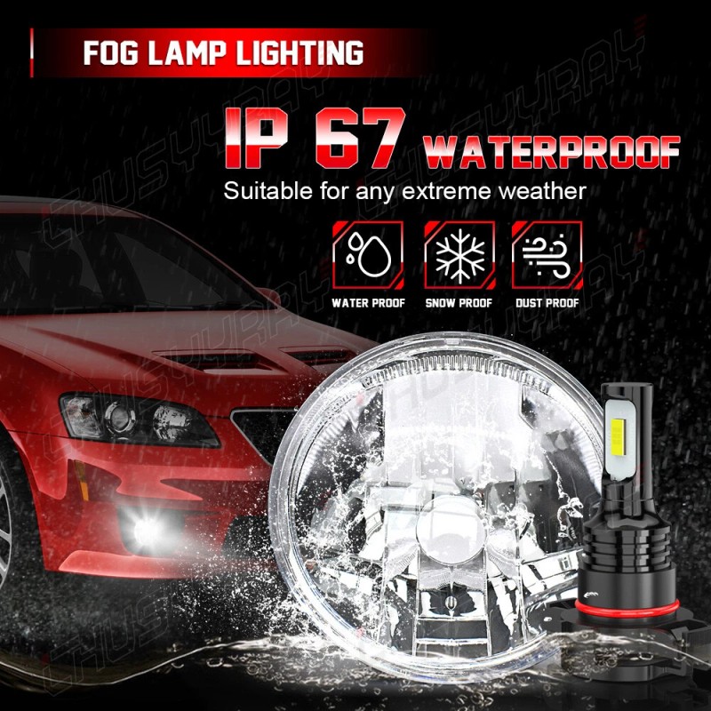 CHUSYYRAY 2x Round LED Fog Lights For 2007-2014 Chevy Tahoe