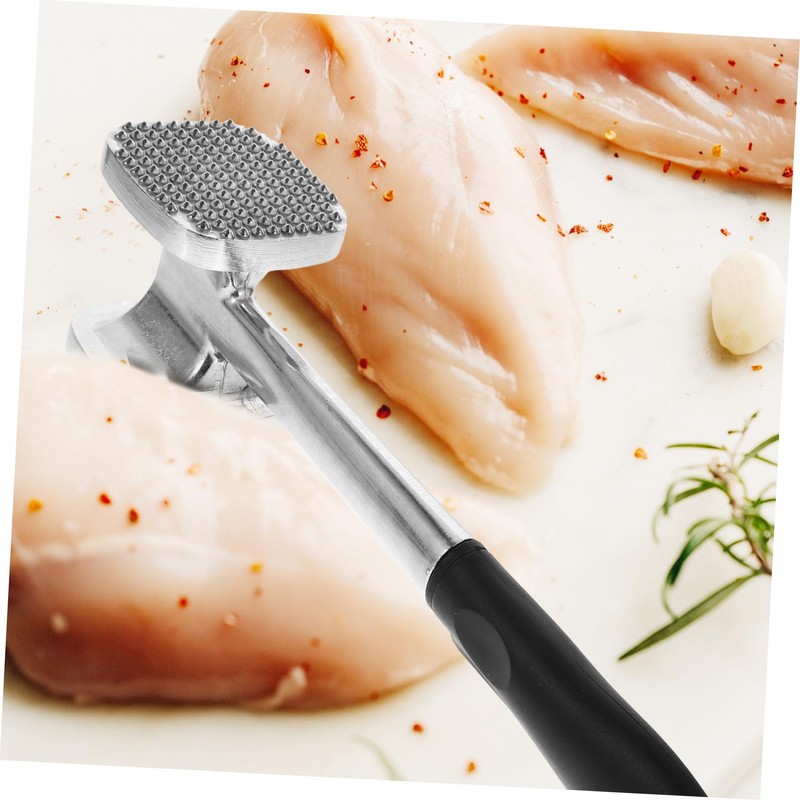 Alipis Double-Sided Meat Mallet for Kitchen Aluminum Beef Hammer Meat