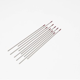 2% Thoriated TIG Welding Tungsten Electrodes (Red) – 3/32" or1.6– 10 Pack | High Current DC Performance