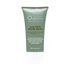 emerginC Scientific Organics Blue Poppy Enzyme Brightening Polish - Exfoliating Enzyme Face Scrub - Gently Removes Dead Skin Cells, Visibly Smoothes Texture + Tone (2 oz, 60 ml)