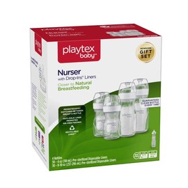 Playtex Set Drop Ins con 2 Biberones 4 Oz, 2 Biberones 8/10 Oz
