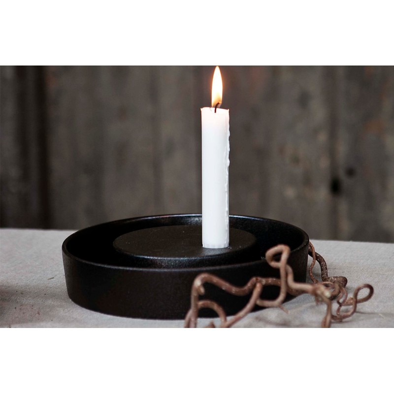 Storefactory VALLTORP Large Glossy Black Candlestick