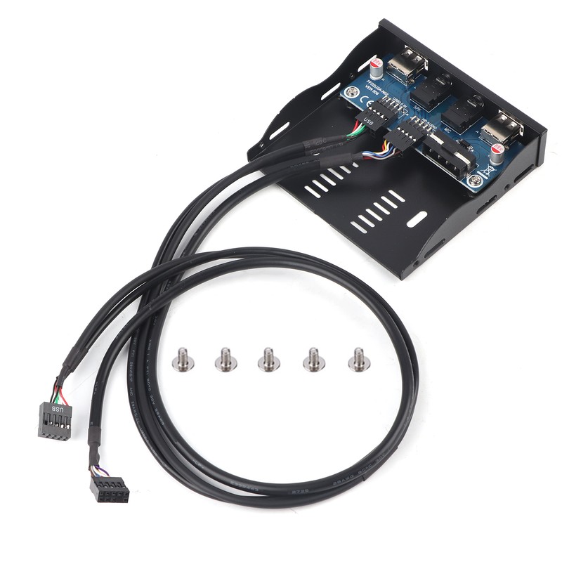 USB2.0 HDAUDIO Floppy Front Panel 3.5'' 9Pin to 2 USB2.0