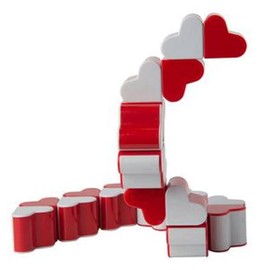 Cube Snake Twisty Fidget Cube Puzzle Magic Snake Game Toys Brain Teaser (Heart Shaped)