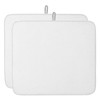 Solid White Dish Drying Mat for Kitchen Counter, Microfiber Rack