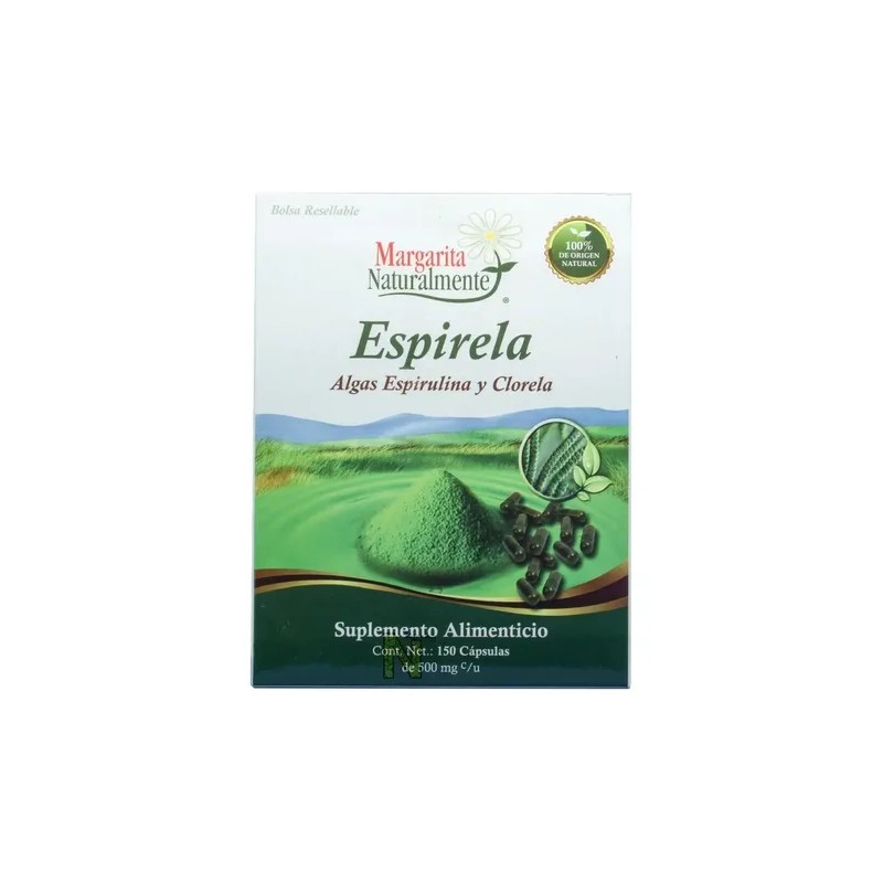 Espirela (alga Espirulina Y Clorela) 150 Caps Margarita Nat