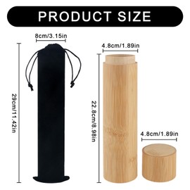 Eco Bamboo Scattering Urn – Biodegradable Scattering Tube for Ashes - Small Cremation Urn for Adult Ashes, Eco Friendly Biodegradable Urns for Human Pet Ashes (Set of 2)