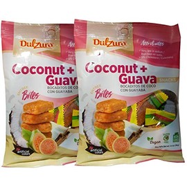 Dulzura Entree Bites Coconut with Guava Snacks, Vegan, 3.4 Ounce (Pack of 2)