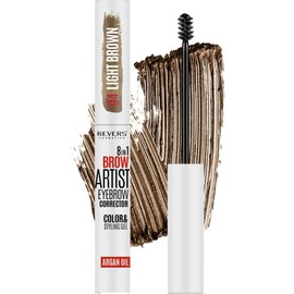 REVERS COSMETICS Brow Artist 8-in-1 Concealer-Gel | Intensiviert und verdunkelt die Farbe | formt | verleiht Volumen | sichtbar vollere und immer geordnete Augenbrauen (04 Light Brown)
