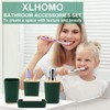 Bathroom Accessory Set 9 Piece Hunter Green Bathroom Set with